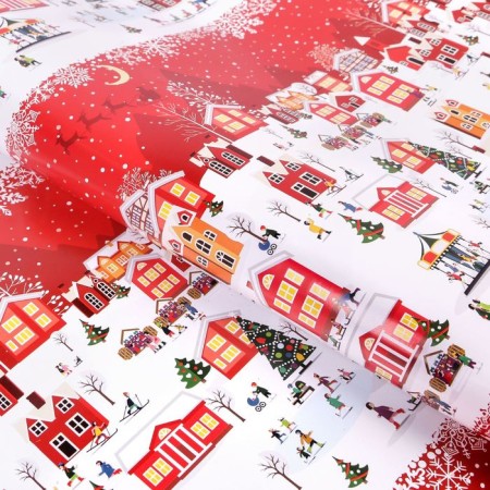 Glossy packaging paper “And in the city of winter”, 70 x 100 cm, New Year-3