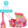 The stroller is universal for dolls "Rainbow" winter, with a basket and bag, a metal frame