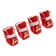 Deer boots, set 4 pcs, size l, red