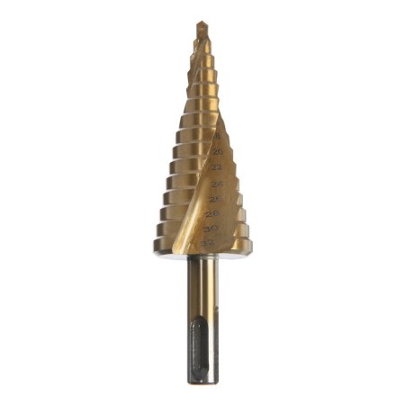 Drill step tundra pros, tin, spiral profile, SDS-Plus, 4-32 mm-2