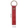 Leather keychain for a car key, strap, genuine leather, red, heart