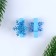 New Year! Brongs for the decor "Snowflakes" are blue, 6 pcs.