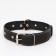 Collar leather embossed single-layer, dimensionless, 64 x 3.5 cm, Osh 31-60 cm, black