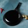 Sleeps "Jacqueline", D = 20 cm, thickness 0.65 mm, plastic handle, anti -stick coating, black color black