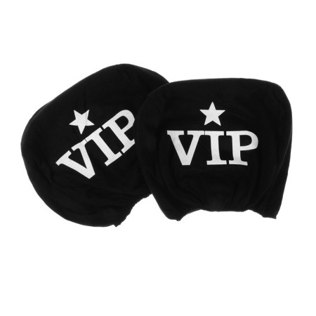 VIP headrest covers, black, set 2 pcs-2