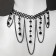 Choker "mistress" crosses and chains, black color, 30 cm