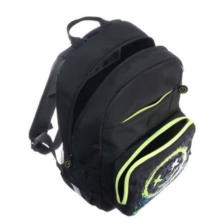 School backpack, 40 x 25 x 13 cm, Grizzly, ergonomic back, laptop department, black/yellow-7