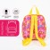 Baby backpack on lightning, external pocket, pink color