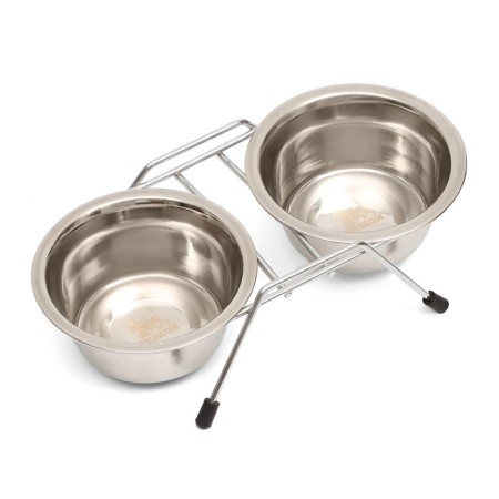 A set of 2 bowls on a stand, 2 x 225 ml-4