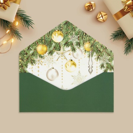 Gift envelope "Happy New Year", software touch, embossing, 19 x 9.2 cm, New Year-3