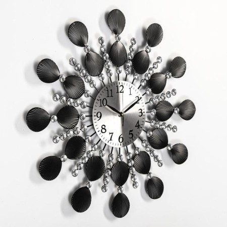 Wall clock, series: openwork, "dawn", smooth move, 48 x 48 cm, d-15 cm-1