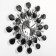 Wall clock, series: openwork, "dawn", smooth move, 48 x 48 cm, d-15 cm