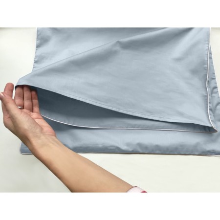 Pillowcase Satin Luxe, size 52x74 cm, smoky-blue color-1