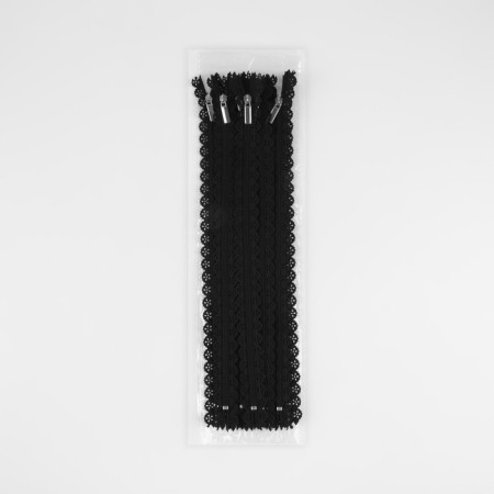 Lightning "Spiral", No. 3, insoluble, openwork, castle machine, 30 cm, black color-3