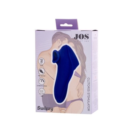 Cliter stimulator - Jos swizzy nozzle, silicone, purple color, 12 cm-11