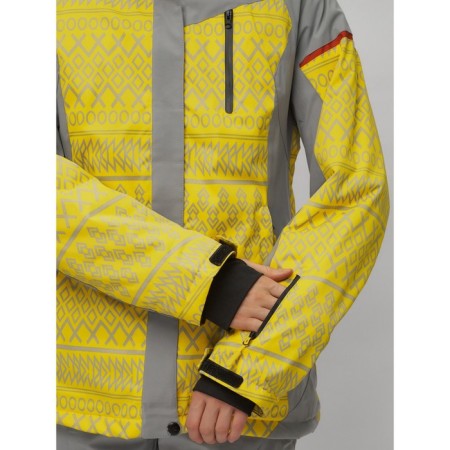 Ski suit female, size 42, yellow color-4