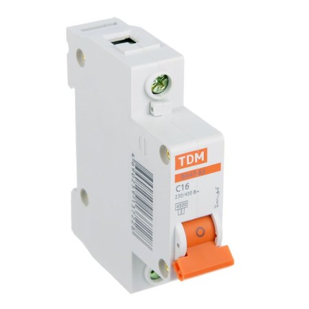 Switch automatic TDM VAL47-63, 1P, 16 A, 4.5 KA