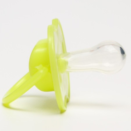 Nipple - silicone dummy classic, from 0 months, with a cap, yellow color-4