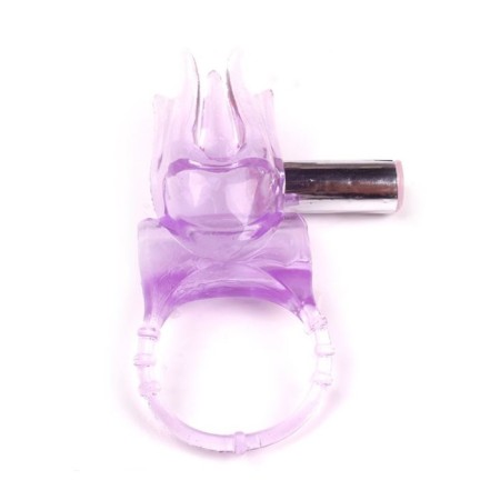 Erective vibro-ring, d = 3.5 cm, gel silicone, purple-2