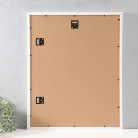 MDF photo frame "Valerie" 40x50 cm with a paspartm 30x40 cm, white (plastic screen)-3