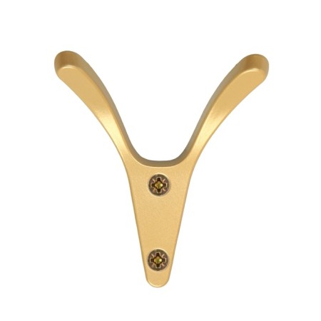 Furniture hook Cappio Fox, two -rod, matte gold-2