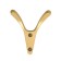 Furniture hook Cappio Fox, two -rod, matte gold