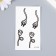 Tattoo on the body black "sockets and forks" 10.5x6 cm
