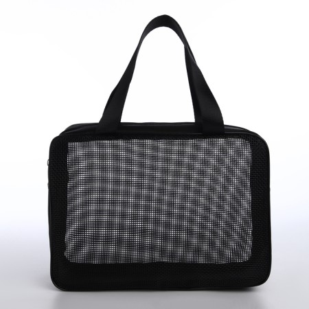 Cosmetic bag with lightning, black color-1
