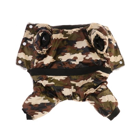 Dogs for dogs on a fur lining with a hood, size M (DS 26, Osh 32, OG 44 cm-8