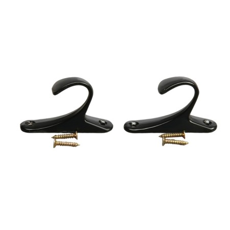 Hook for curtains KS101 CAPPIO, one -rod, black color, 2 pcs-2