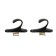 Hook for curtains KS101 CAPPIO, one -rod, black color, 2 pcs