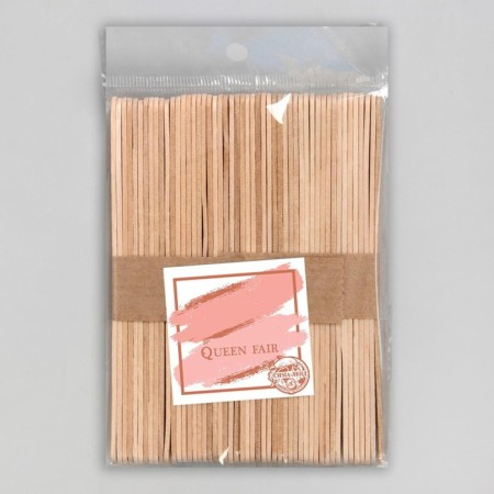 Spit for depilation, wooden, 14 × 1 cm, 50 pcs-2