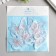 Decor for creativity Textile embroidery "Blue-pink butterfly" 4.3x5.5 cm