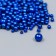 Beads for creativity plastic "Round. Deep blue" d = 3-8 mm, set 10 grams