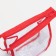 Lightning cosmetic bag, red/transparent color