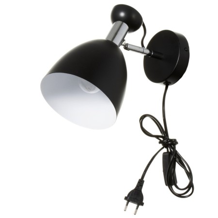 Sconces with a switch on the wire "Claudia" E27 40W black 28x15x20cm