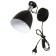 Sconces with a switch on the wire "Claudia" E27 40W black 28x15x20cm