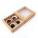 Folding box for 4 sweets with a window, craft, 12.6 x 12.6 x 3.5 cm