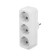 Smartbuy branch, 16 a, 250 b, 3 nests, with grounding, flat
