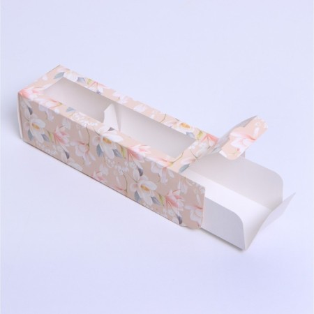 Box for Makarun, confectionery packaging, “Flower”, 18 x 5.5 x 5.5 cm-1