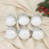 Set of balls plastic D-8 cm, 6 pcs "snowy forest" silver
