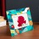 Photo frame Glass 10x15 cm "Parrots in the Tropical Forest" Double convex pattern 22x17 cm
