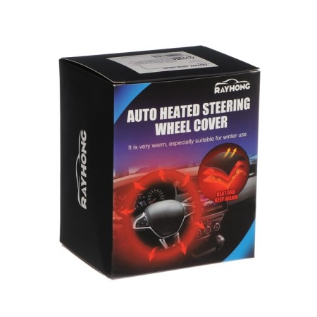 Braid on the steering wheel with a heated from a cigarette lighter, 12 V, 40 watts, size 38 cm, black-2