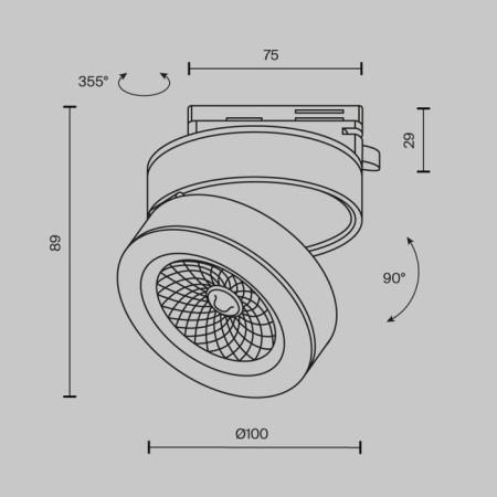 TECHNICAL TR006-1-12W3K-W track lamp-8