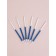 Candles for the cake "Brilliant radiance", 6 pcs, white with blue