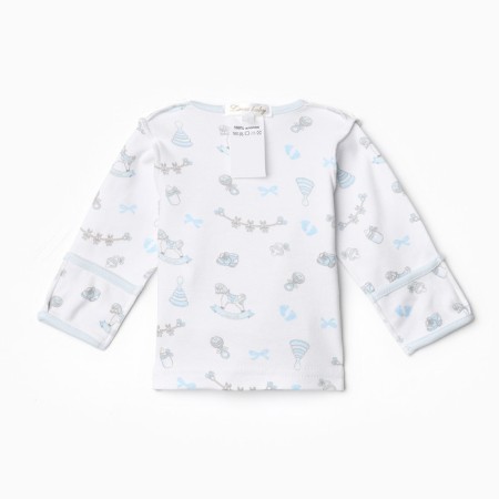 Nursery blouse, white/blue color, height 50 cm-3
