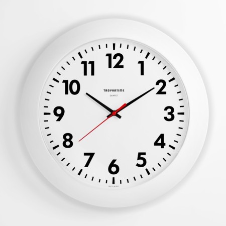 Wall watches, series: classic, smooth move, d-30 cm, white rim