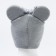 Hat for girls, color gray melange, size 42-46