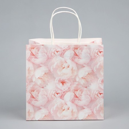 Gift package, packaging, "flowers", 22 x 22 x 11 cm-1