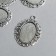 Setting (base for cabochon) Metal "Medalon - Frenchman" silver 7914 3.7x3 cm